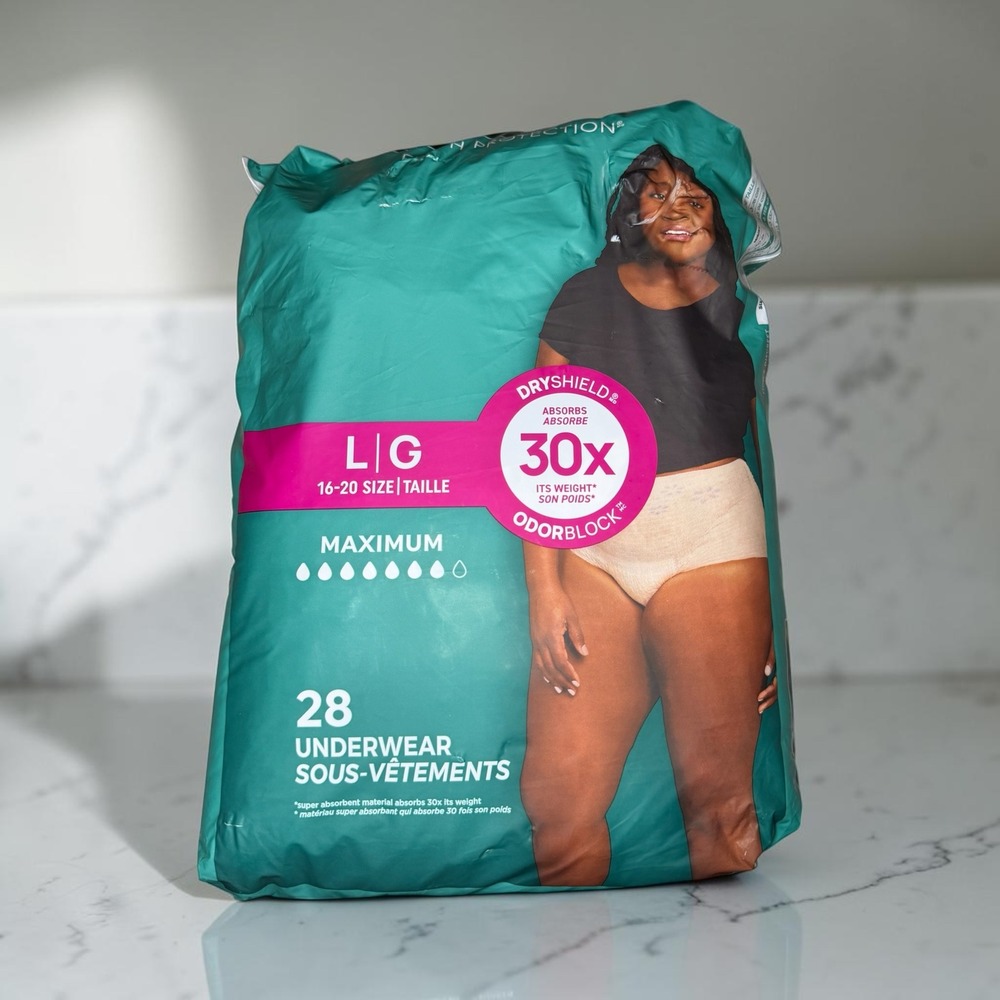 Depend Fresh Protection Incontinence Underwear Women Large‎ 20ct Blush New Max